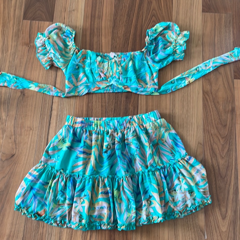 Hot Miami Styles Tropical Skirt Set